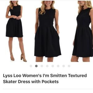 NWOT!! Fit and flare black dress